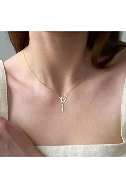 N!da Jewelry 925 Ayar Gümüş Şık Balerin Kolye