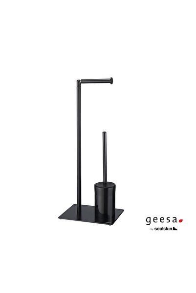 Geesa SHIFT Επιδαπέδιο πιγκάλ με ανακλινόμενη χαρτοθήκη 25x20x61εκ Black Matt