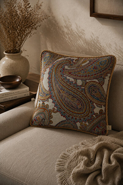 NEEDLE HERİTAGE EKRU KIRLENT KILIFI (45X45)