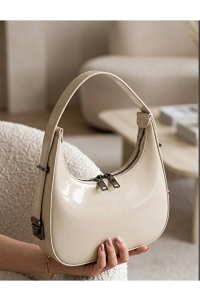 Home Patent Leather Shiny Women's Shoulder and Shoulder Bag