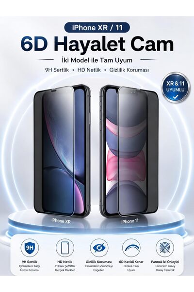 Yıldızan Edl Shop Unbreakable Glass for iPhone Xr / 11, 6D Ghost Screen Prote...