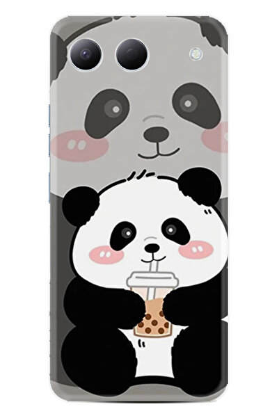 TECNO Spark 40 5G Uyumlu Kılıf Boutique Baskılı Resimli Milkshake Panda Pcode...