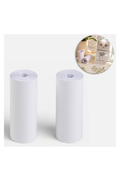 Jumbo Rezerve Hartie Rola Alba pentru Imprimanta Mini 5mx5.5cm - 2buc, pentru...