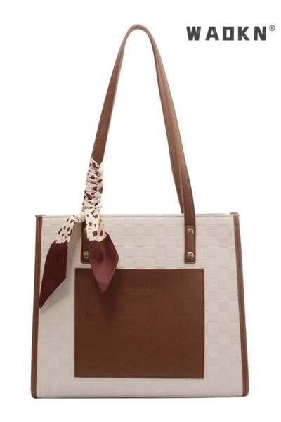 WAOKN Women's Shoulder Tote Bag Leather Handbag For Women Retro Large Capacit...