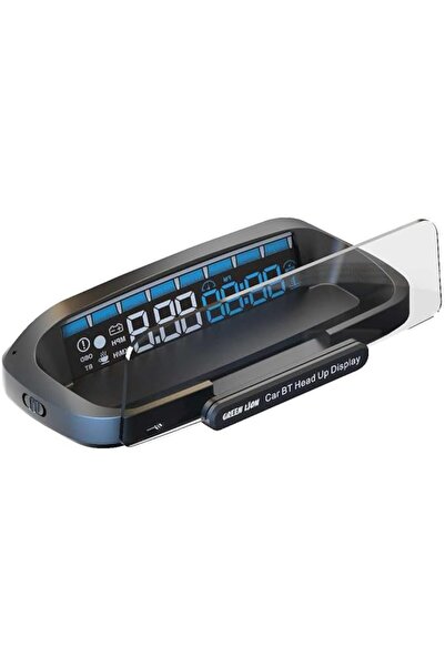 Green Lion Bluetooth Car Front Display - Black, Simple Case, Silicone