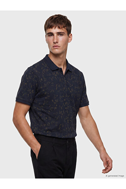 LC Waikiki Peak New Season Polo Neck Patterned Men's T-Shirt