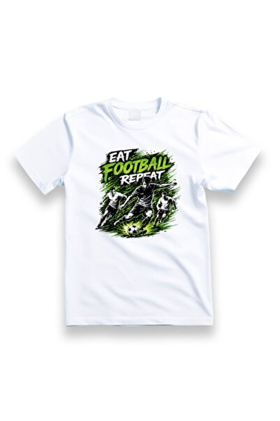 OEM Tricou personalizat cu mesajul: "Mănâncă, fotbal, repetă", model fotbal v...