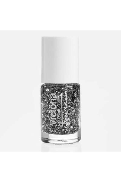 Victoria Ojă clasică – de Long Lasting Negru Argintiu Confetti, 6ml | efect g...