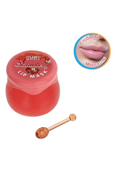 Ushas Mască hidratantă pentru buze, aromă de căpșuni, cu aplicator inclus, 6 ...