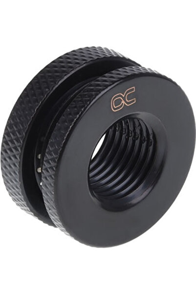 Alphacool Conector HF pentru perete, versiune scurtă, racorduri G1/4, negru