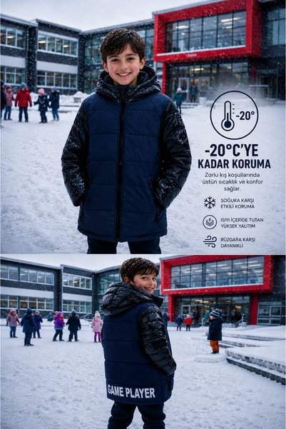pamloli kids Boy's Hooded Puffer Jacket