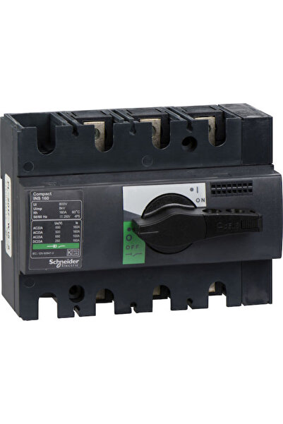 Schneider Electric Panou de comutare cu 3 poli, comutator cu buton, 160A