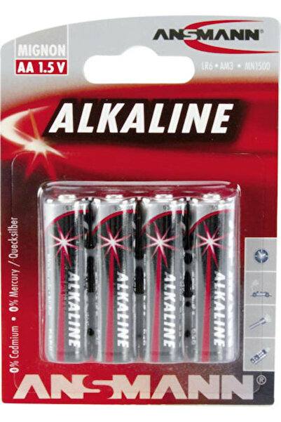 ANSMANN Pachet de 4 baterii alcaline AA 1.5V Cod: 5015563