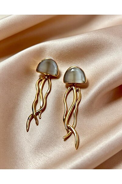 ayoljewelry Gold Jellyfish Steel Earrings