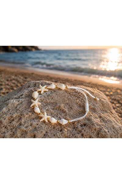 Rasa Boho Evil Eye Beaded Seashell Necklace – Summer Combination, Beach Aesth...