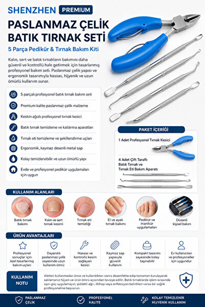 Shenzhen Xin Xin Shenzhen Premium Stainless Steel Ingrown Nail Set and Profes...