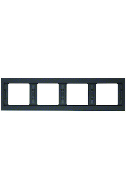 hager Cadru comutator K.1 cu 4 poziții, montaj orizontal, negru 13837006