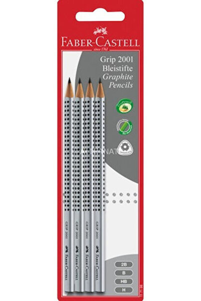 Faber Castell Faber-Castell Grip 2001 Creion Gri 4 bucăți