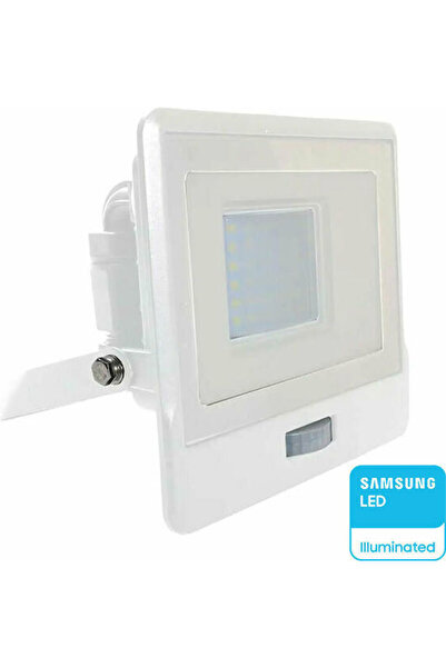 V-TAC Proiector LED Impermeabil 30W Alb Rece 6500K cu Senzor de Mișcare IP65 ...