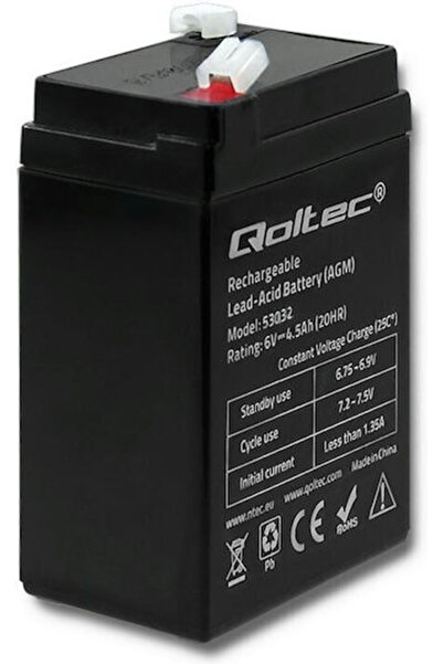 Qoltec Baterie UPS cu capacitate 4.5Ah și tensiune 6V 53032 1 buc.