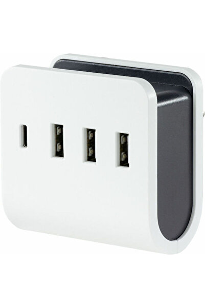 Rev Priză externă cu 4 porturi USB, albă