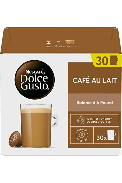 Nescafé Dolce Gusto Cafe au Lait Coffee Pods, 30 Capsules (30 Servings)