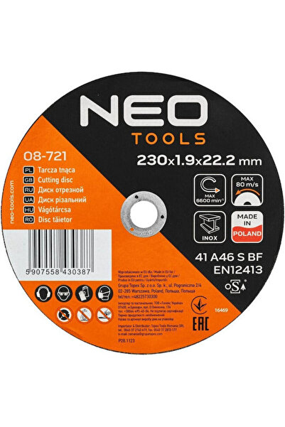 NEO Tools Disc de tăiere metal, diametru 230mm, 25 bucăți