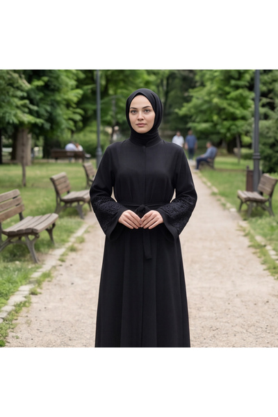 zeynep uyanık قماش كريب دبي بنمط فرنسي من القطن والإيلاستين مع دانتيل، مزود ب...