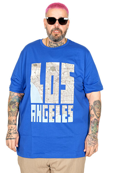 ModeXL Mode XL Large Size T-Shirt with Bis Collar Los Angeles U26117 Saks