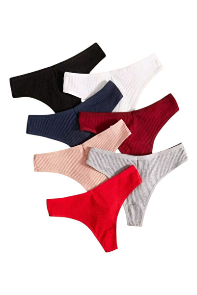 OEM Chiloti dama, din bumbac, multicolor, M, set 7 perechi
