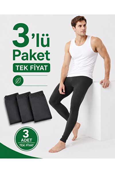 don-x | Erkek Rahat Kışlık Termal Tayt Eko 3'lü Paket ANTRASİT ( 3 ADET )