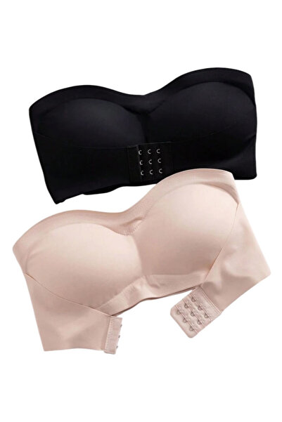 OEM Sutien dama, bej, negru set 2 buc, marime L