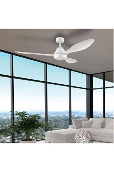 proled Lustra LED cu Ventilator tavan si telecomanda, 140 cm, 55 inch, alb, 3...