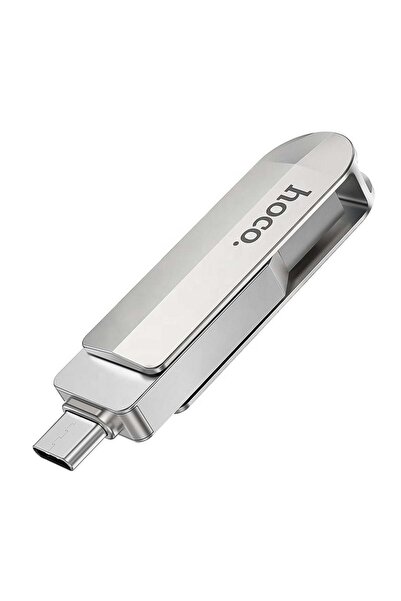 OEM Stick memorie 2 in 1, 1x USB, 1 x Tip-C, metalic, 32 GB, Hoco UD10, Argintiu