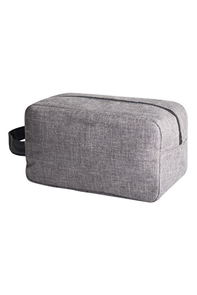 unbranded Τσαντάκι καλλυντικών με χειρολαβή BTHU-0022, 24 x 10.5 x 13cm, γκρι