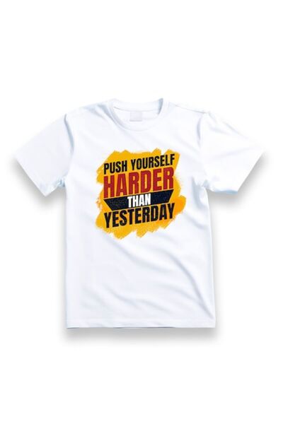 OEM Tricou personalizat cu mesaj: "îmbunătățește-te mai mult decât ieri", 100...