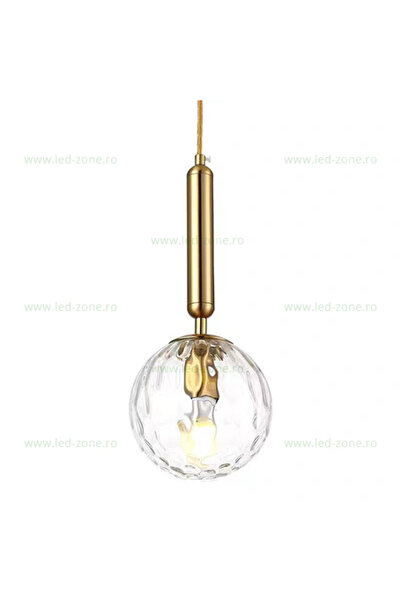 LEDZONE Pendul cu soclu E27 suspendat auriu LZMX158-1