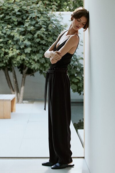 H&M Kuşaklı ve Barrel Paçalı Pantolon