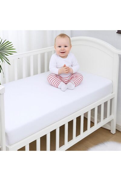 Yıldızan Efe home & more 100% قطن ممشط، ملاءة سرير أطفال مطاطية كاملة الحواف ...