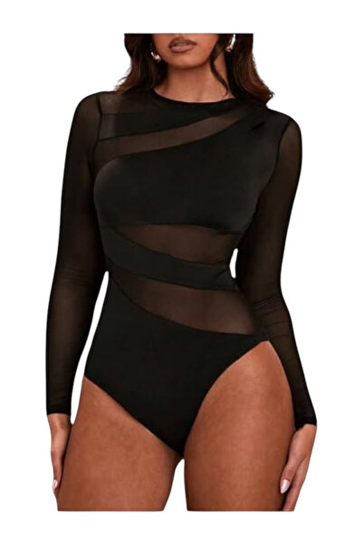OEM Body dama, elegant, negru, marimea L