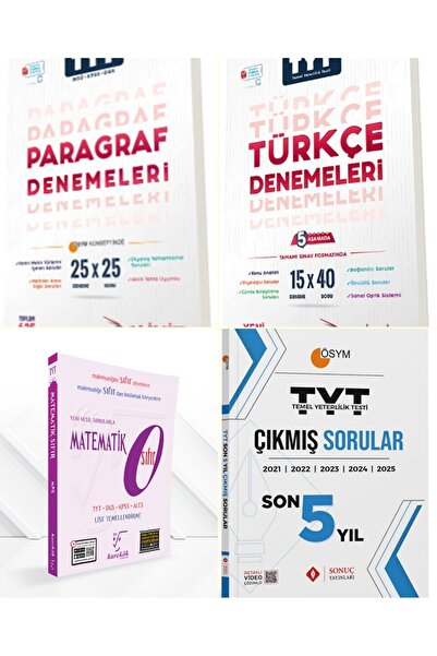 Limit Yayınları TYT Türkçe,Paragraf denemeleri ve karekök 0 Matematik seti (s...