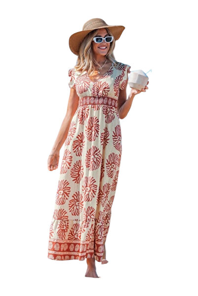 OEM Rochie dama, vara, forma tip A, imprimeu, casual, marimea M