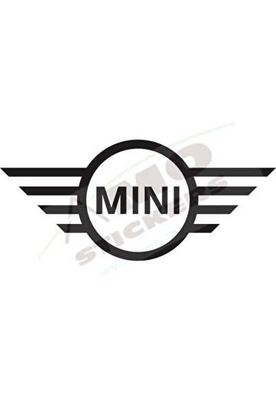 Amo-Stickers Стикер за кола Мини Купър 25см Бял