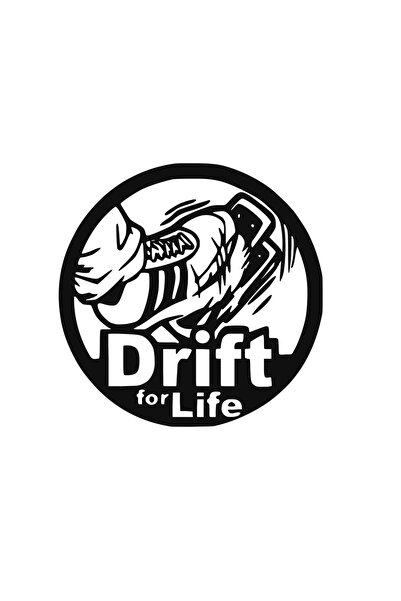 Amo-Stickers Αυτοκόλλητο Αυτοκινήτου  "Drift for Life " 30 εκ. Σκούρο Γκρι