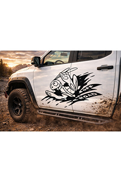 Amo-Stickers Стикер Офроуд Заек 85см Бял