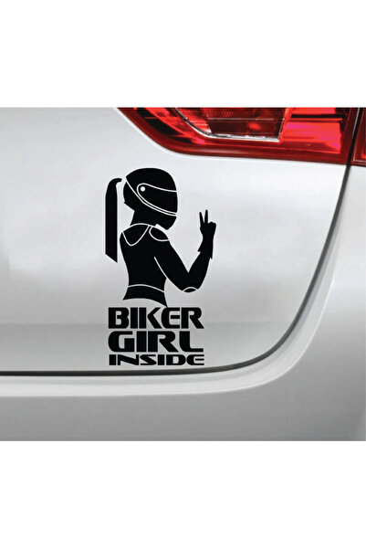 Amo-Stickers Αυτοκόλλητο Κορίτσι Μηχανόβιος Μέσα 25εκ. Λευκό