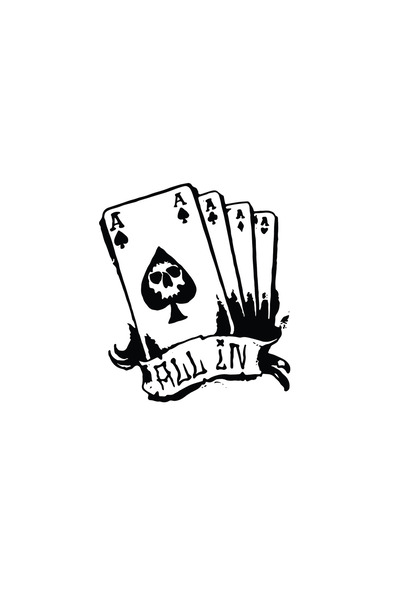 Amo-Stickers Sticker Auto 4 Aces 30cm Argintiu