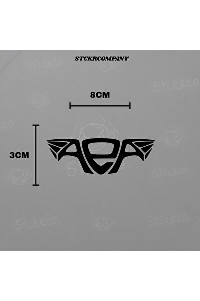 STCKRCO Motor ve Kask için AEA Altın Elbiseli Adam Sticker Etiket - AEA Sticker