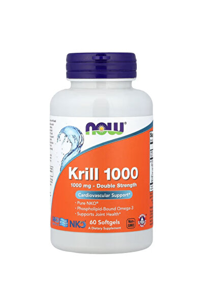 Now Foods Neptune Krill, Double Strength 1000 mg, Phospholipid-Bound Omega-3,...