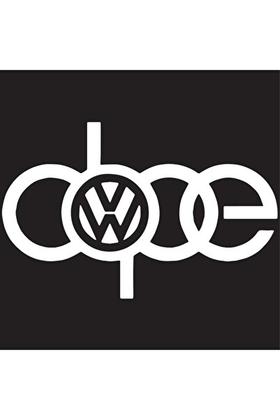 Amo-Stickers Sticker DOPE Volkswagen 25cm Gri inchis